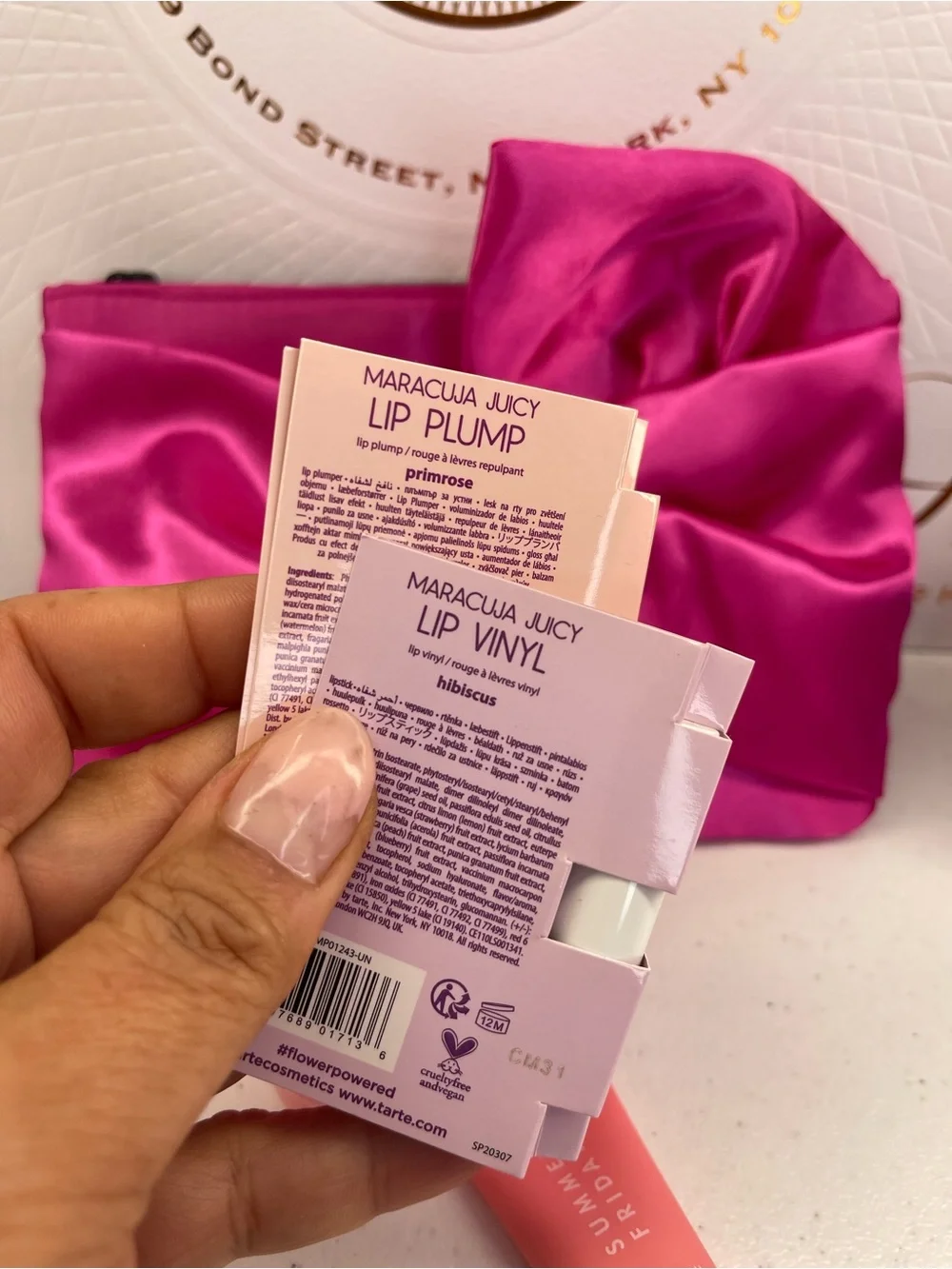 Tarte Summer Fridays & Laneige mini lippy Set with Ipsy Satin Pouch 🎁 🫶